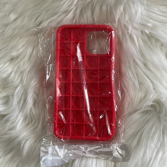 Red Pop Sensory IPhone 12 Cell Phone Cover - Picture 6 of 6